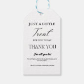 Mininmalist trakteer om te zeggen dank u Waarderin Cadeaulabel (Voorkant)