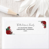 Mininmalist Waterverf Bloemenkerst Etiket (Insitu)