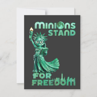 Minions staan voor vrijheid briefkaart