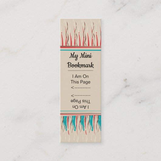 Minipaginamarkeerteken voor lijnen met verf mini visitekaartje (Voorkant)