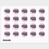 Minipig Liefde Ronde Sticker (Vel)
