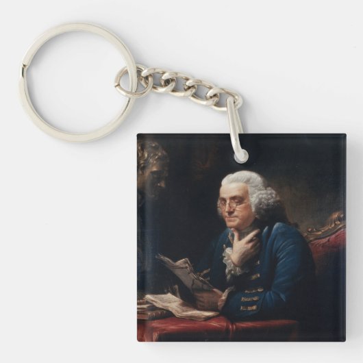Miniportret, Benjamin Franklin Founding Father Sleutelhanger (Voorkant)