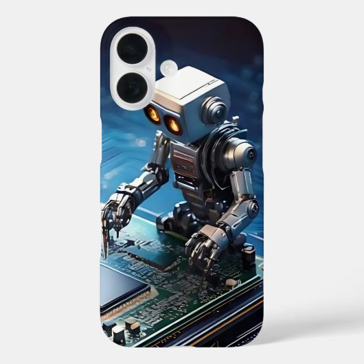 Miniroboter repariert das Mobiltelefon Case-Mate iPhone Case (Achterkant)