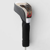 miniroestzwart en roest golfheadcover (Schuin)