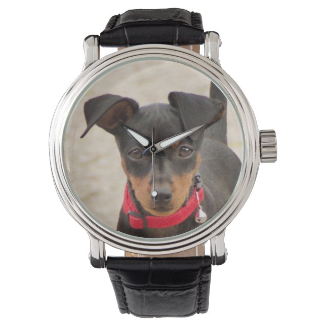 miniroestzwart en roest horloge (Voorkant)