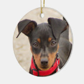 miniroestzwart en roest keramisch ornament (Links)