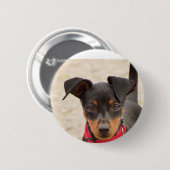 miniroestzwart en roest ronde button 5,7 cm (Voorkant /achterkant)