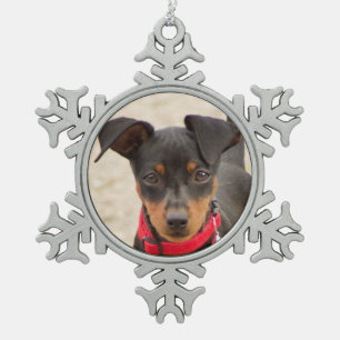 miniroestzwart en roest tin sneeuwvlok ornament