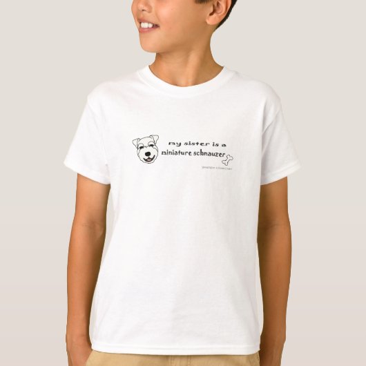 MiniSchnauzerWhiteSister T-shirt (Voorkant)