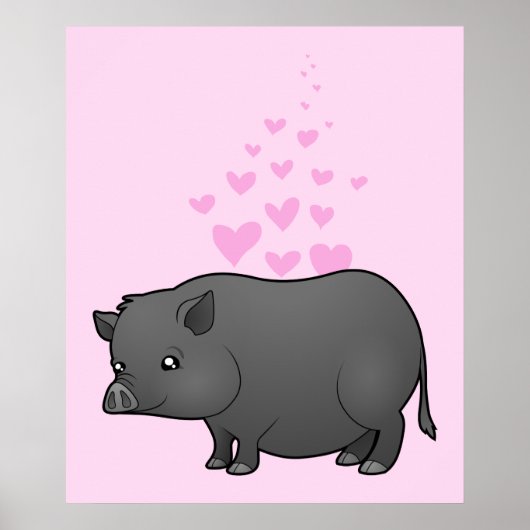 Minischwein Liebe Poster (Voorkant)