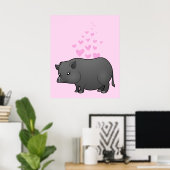 Minischwein Liebe Poster (Thuiskantoor)