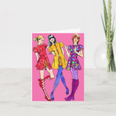 Miniskirts en hotpants verjaardag kaart (Voorkant)