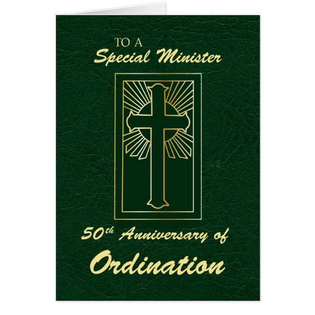 Minister 50ste Jubileum van Ordination Green (Voorkant)