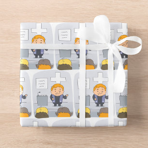 Minister die preekt voor de gemeente cadeaupapier