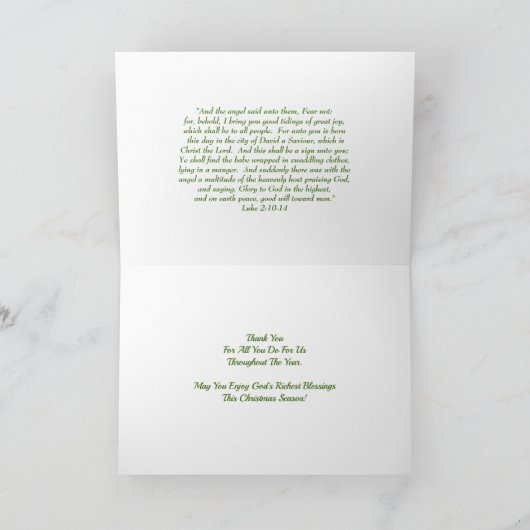 Minister-kerstkaart Feestdagen Kaart (Binnen)