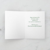 Minister, Kerstmis Poinsettias Feestdagen Kaart (Binnen)