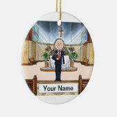 Minister - Mannelijke Keramisch Ornament (Rechts)