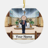Minister - Mannelijke Keramisch Ornament (Voorkant)