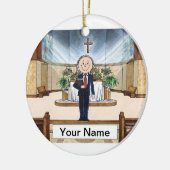 Minister - Mannelijke Keramisch Ornament (Links)