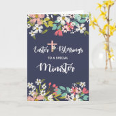 Minister Pasen Zegeningen van Verrezen Christus Bl Kaart (Gele Bloem)