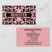 Minister Peach Damask Visitekaartje (Voorkant / Achterkant)