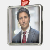 Minister-president Justin Trudeau 2017 Metalen Ornament (Links)