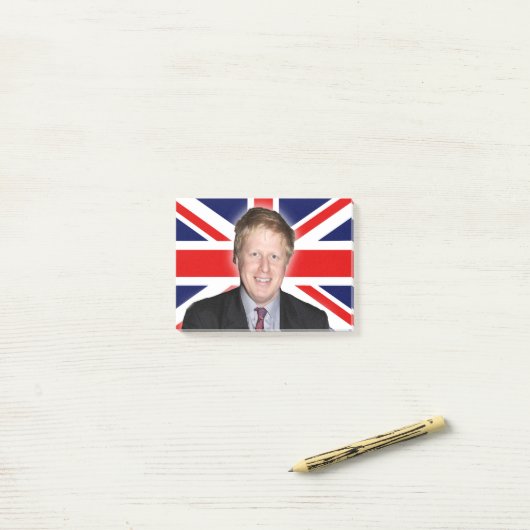 Minister-president van Boris Johnson Post-it® Notes (Op bureau)