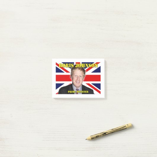 Minister-president van Boris Johnson Post-it® Notes (Op bureau)