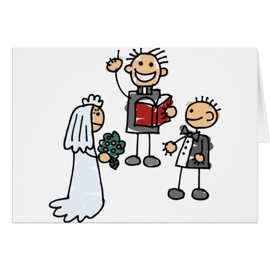 Minister Priest Reverend voert huwelijksceremonie  (Voorkant Horizontaal)