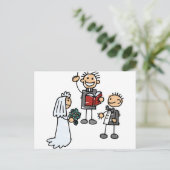 Minister Priest Reverend voert huwelijksceremonie  Briefkaart (Staand voorkant)