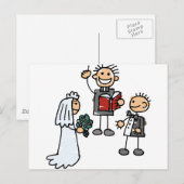 Minister Priest Reverend voert huwelijksceremonie  Briefkaart (Voorkant / Achterkant)