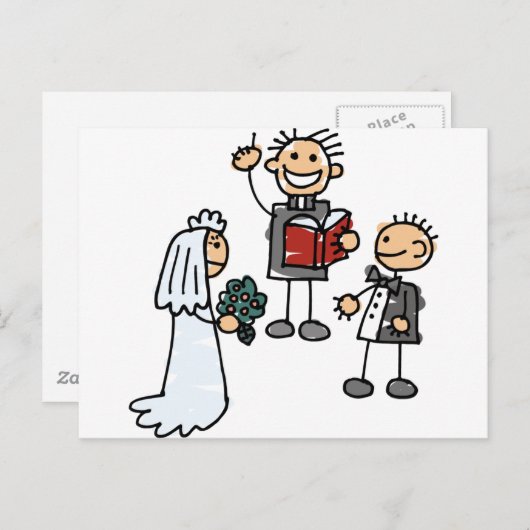 Minister Priest Reverend voert huwelijksceremonie  Briefkaart (Voorkant / Achterkant)