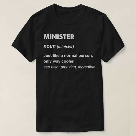 minister t-shirt (Design voorkant)