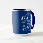 Minister van Anglica, aangedreven door God en koff Mok (Voorkant rechts)