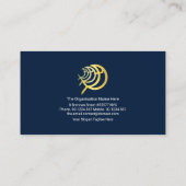 Minister van Blauwe Oceaan Gold Ichthus Fish Wave  Visitekaartje (Achterkant)