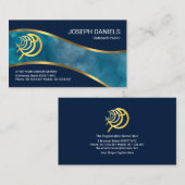 Minister van Blauwe Oceaan Gold Ichthus Fish Wave  Visitekaartje (Voorkant / Achterkant)