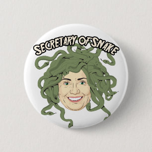Minister van Buitenlandse Zaken of Snake Hillary C Ronde Button 5,7 Cm