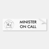 MINISTER VAN BUMPERSTICKER (Voorkant)