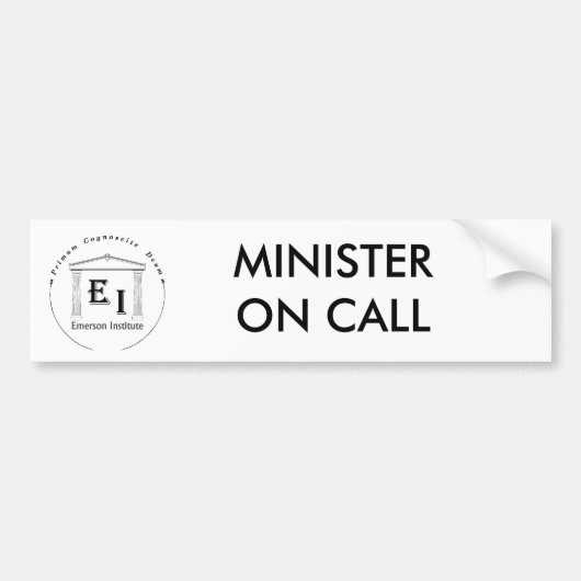 MINISTER VAN BUMPERSTICKER (Voorkant)