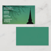 Minister van Christelijke Kerk Steeple Visitekaartje (Voorkant / Achterkant)