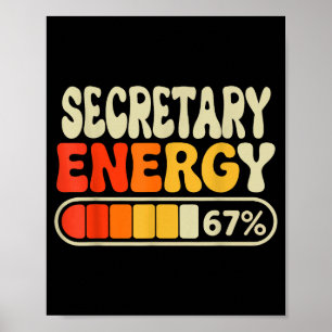 Minister van Energie 67 procent Grappige functieti Poster