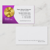 Minister van Golden Cross Christelijk Symbool Visitekaartje (Voorkant / Achterkant)