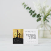 Minister van het Christelijk symbool voor Calvariu Visitekaartje (Staand voorkant)