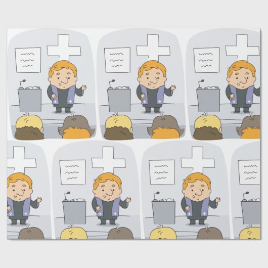 Minister van Kerken Preaching Cadeaupapier (Vlak)