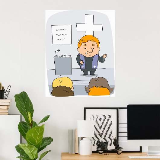 Minister van Kerken Preaching Poster