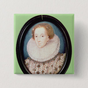 Minister van Koningin Elizabeth I Vierkante Button 5,1 Cm