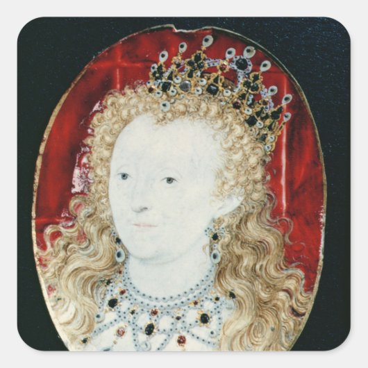 Minister van Koningin Elizabeth I Vierkante Sticker (Voorkant)