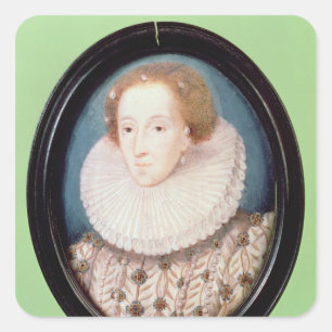Minister van Koningin Elizabeth I Vierkante Sticker