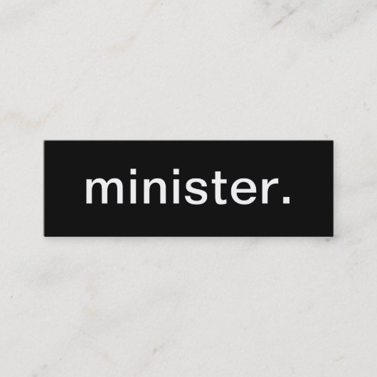 Minister Visitekaartje (Voorkant)