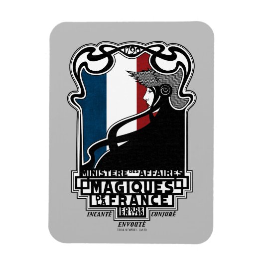 Ministère des Affaires Magiques de la France Logo Magneet (Verticaal)